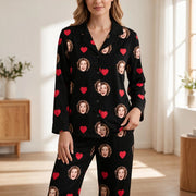 Custom Face Heart Icon Pajamas — Custom Gift 26UGA