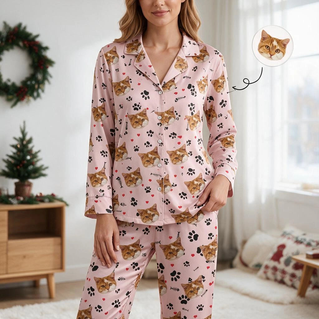 Custom Cat Icon Decoration Pajamas — Gift for Cat Lovers 27D3E