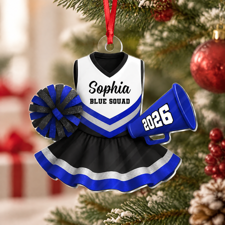 Custom Photo Upload Cheerleader Uniform Acrylic Ornament RFB9K