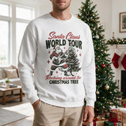Custom Photo Sweatshirt Santa Claus World Tour Rocking Around the Tree 8XCB9