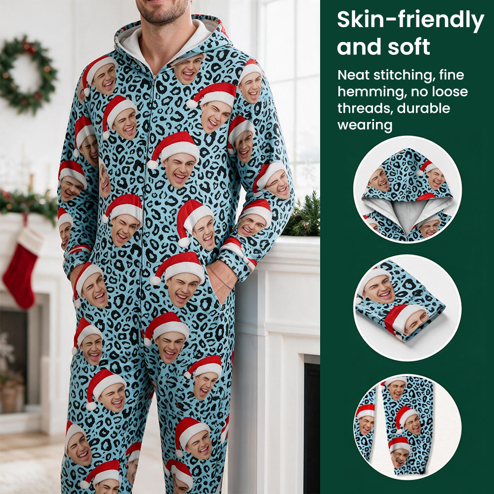 Custom Human Face Leopard Pattern Pajamas — Custom Gift 2B7AM