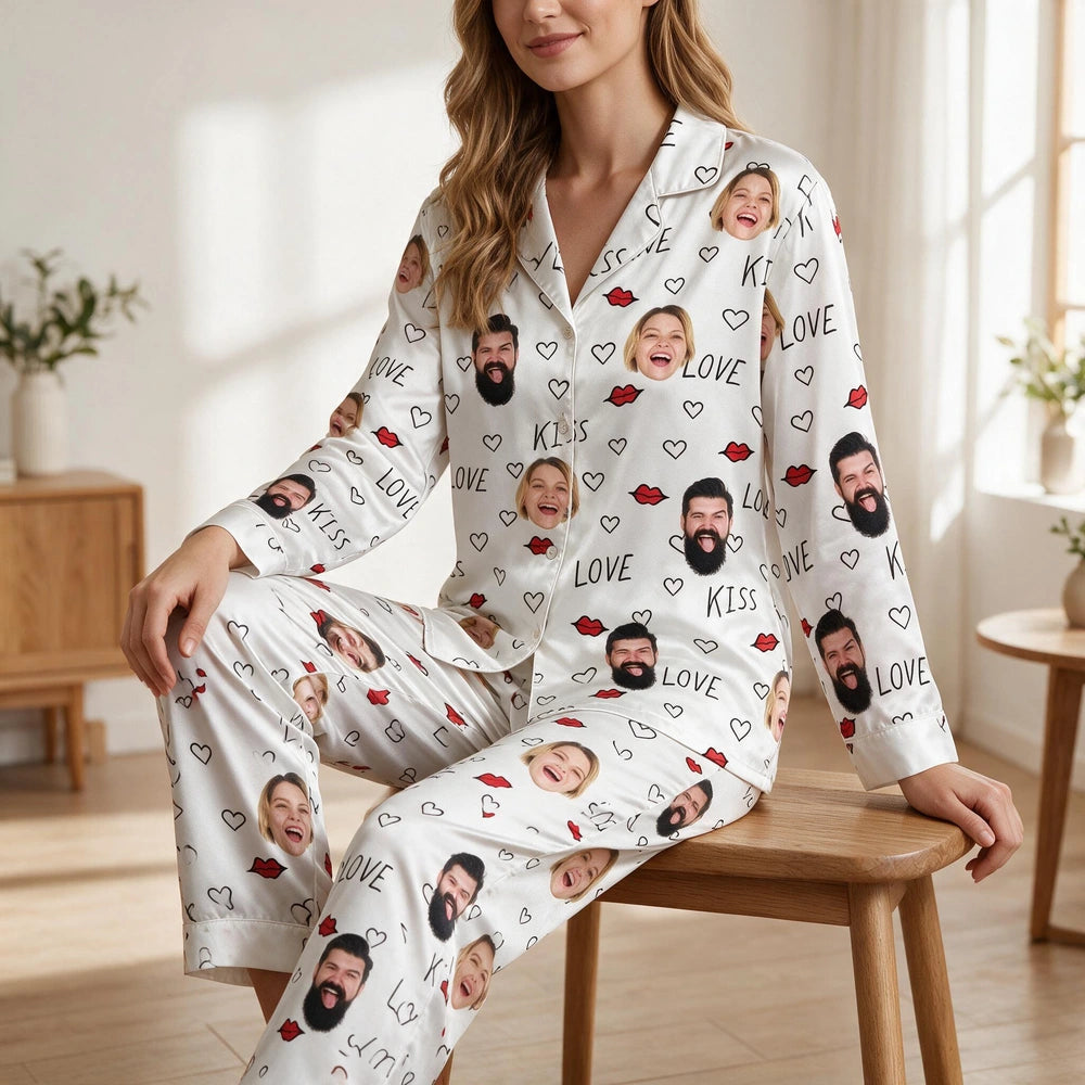 Custom Couple Photo Pajamas VOQVK