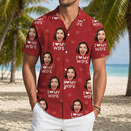 Custom Photo I Love My Girlfriend Boyfriend Hawaii Shirt Valentines Gift For Him Her Husband Wife HA75 895044 BB4T2