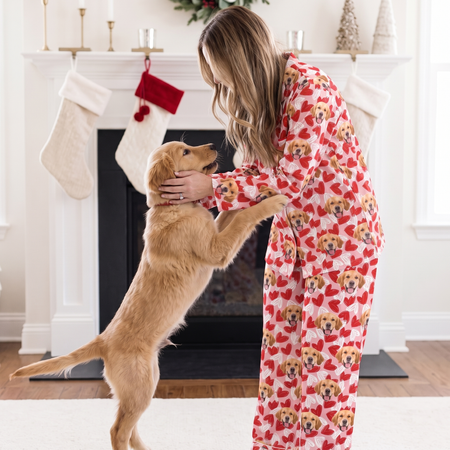 Custom Dog Cat Face Pajamas — Gift for Pet Lovers VUB3Y