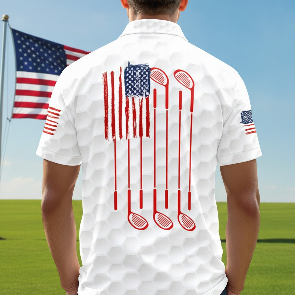 Personalized American Skull Flag Polo Shirt EPJQ3