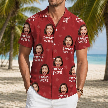 Custom I Love My Girlfriend Hawaiian Shirt — Gift for Him 6WDP3