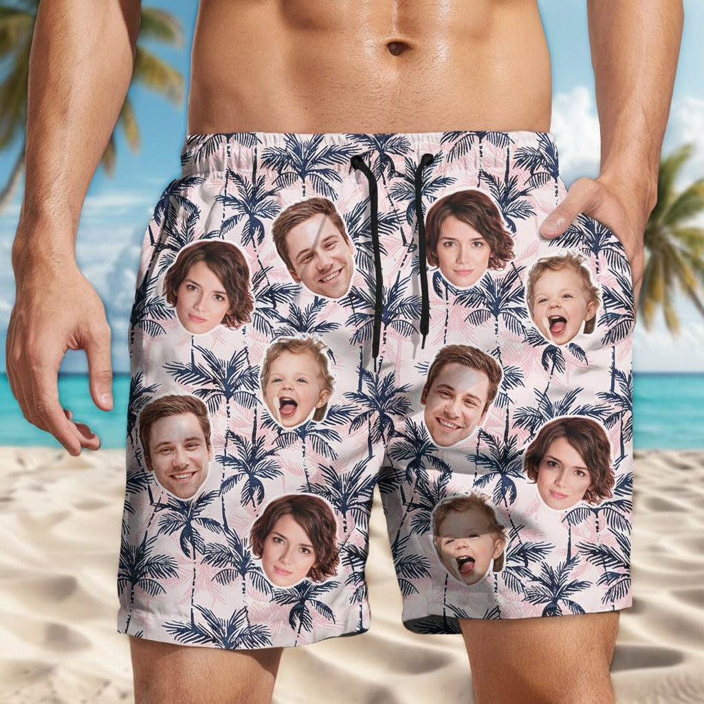 Custom Human Face Family Beach Short 98T7S