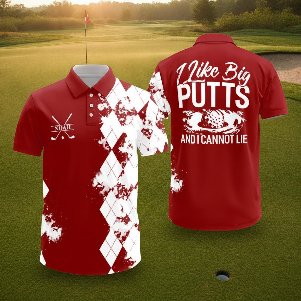 I Like Big Putts Custom Name Polo Shirt AV9ZK