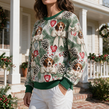 Custom Photo Upload Christmas Cat Sweater FCNTL