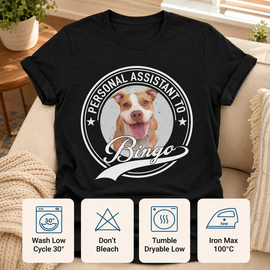 Custom Personal Assistant Dog Cat Pet T-Shirt — Gift for Pet Lovers V4FYQ