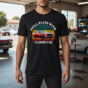 Custom Photo T-Shirt Still Plays with Classic Car Retro Sunset main product photo