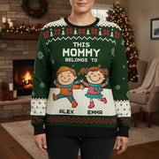 Custom Personalized This Mommy Belongs To Sweater with Kids main product photo