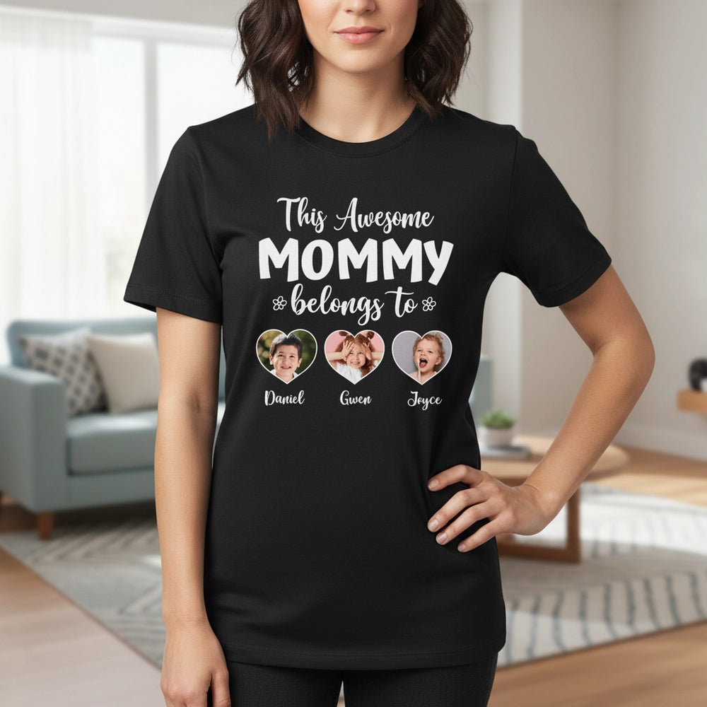 Custom Photo Upload This Awesome Mommy Belongs To Hoodie main product photo