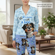 Custom Personalized Dog Pajamas with Life is Better with a Dog main product photo