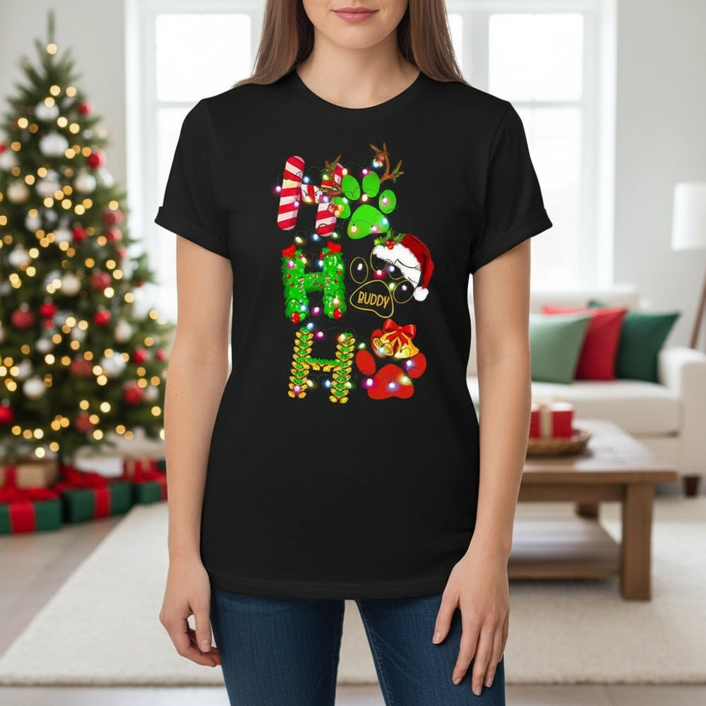 Ho Ho Ho Dog Shirts Custom Dog Lover Gift main product photo