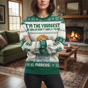 Custom Personalized Sweater with Photo Upload and Funny Family Text main product photo