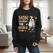 Custom Photo Upload Hoodie with MOM YOU MEAN THE WORLD TO ME Design main product