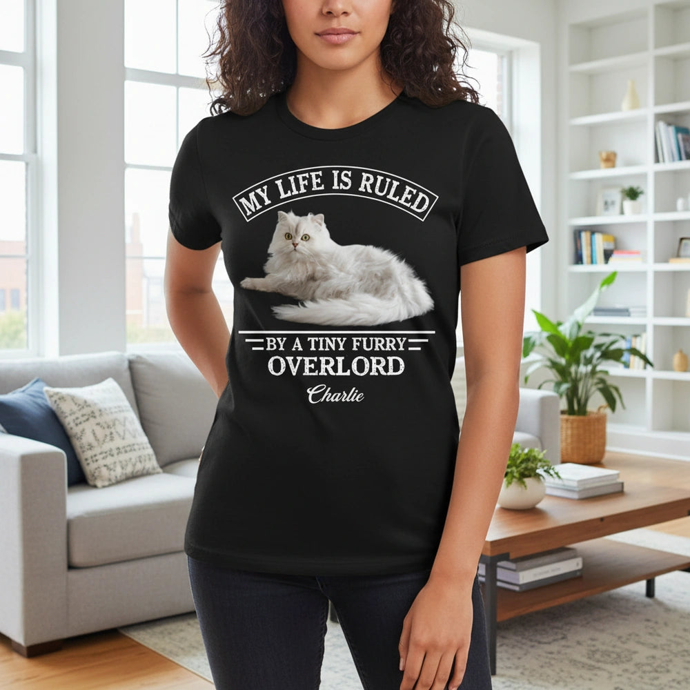 My Life Is Ruled By Cats Dogs Personalized Photo Pet T-Shirt main product photo