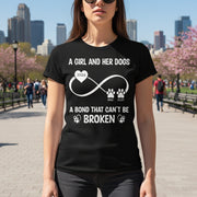 Custom Personalized T-Shirt with Infinity Symbol & Paw Prints main product photo