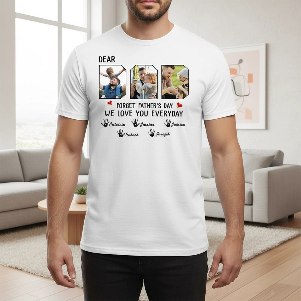 Custom Photo Upload Hoodie with Dear Dad and Handprints main product photo