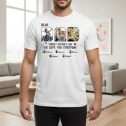 Custom Photo Upload Hoodie with Dear Dad and Handprints main product photo