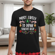 Custom Personalized Most Likely Christmas T-Shirt with Festive Icons main product photo