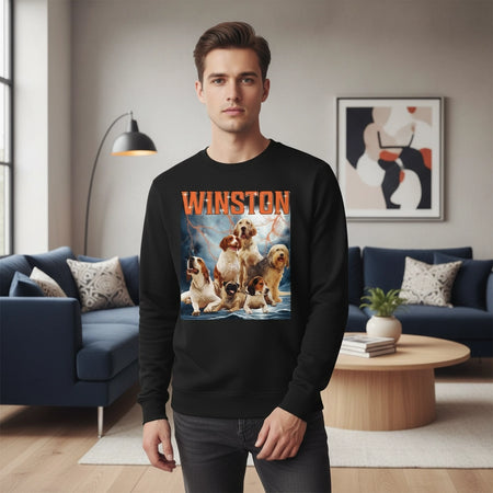 Custom Photo Upload Sweatshirt with Lightning Background main product photo