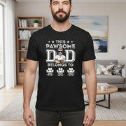 Custom Personalized This Pawsome Dad T-Shirt with Photo Upload main product photo