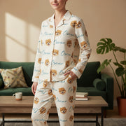 Custom Personalized Dog Photo Pajamas with Pet Portrait Pattern main product photo