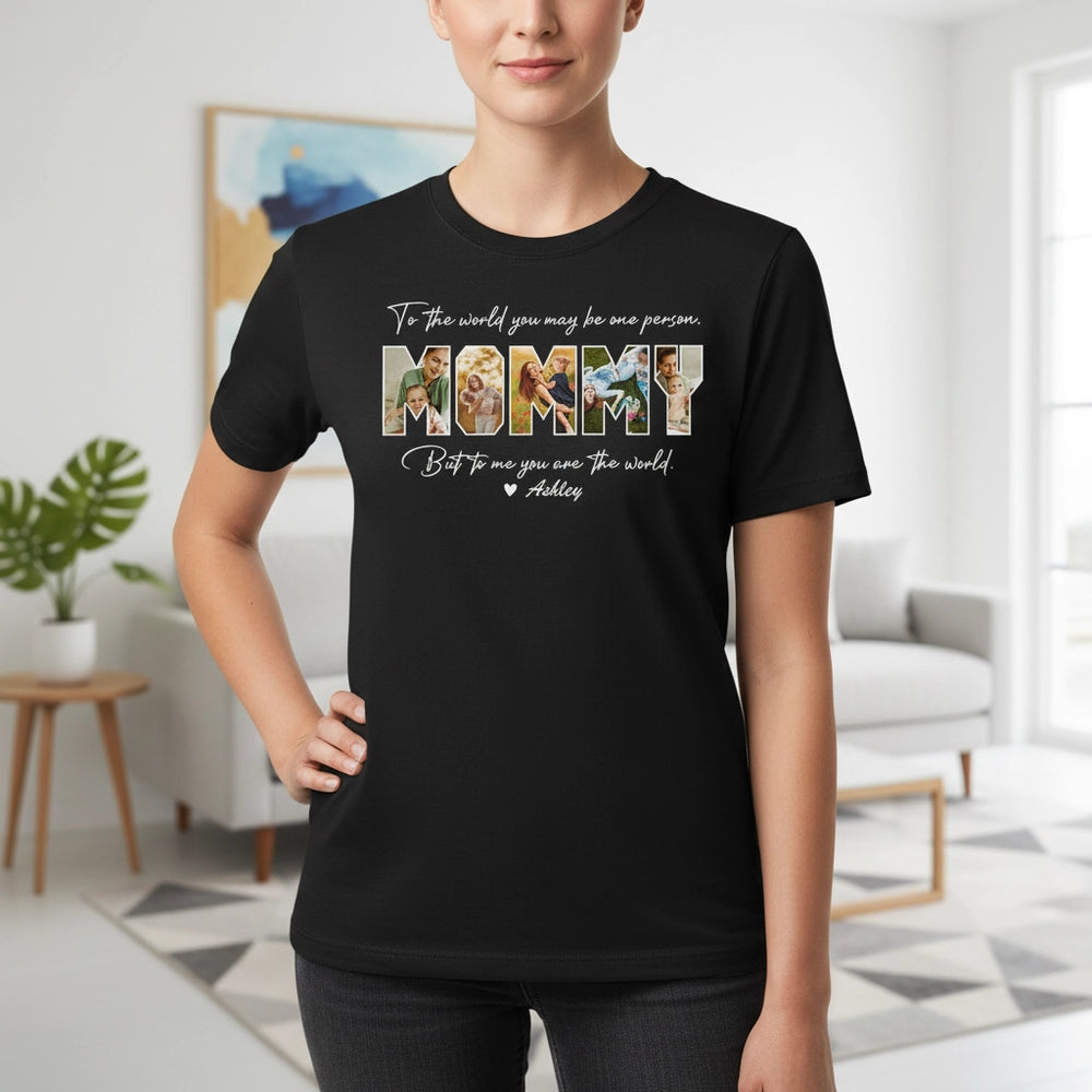 Custom Photo Upload Hoodie featuring Mommy Photo Collage Design main product photo