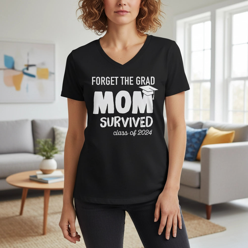 Custom Personalized Forget The Grad Mom Survived Graduation T-Shirt main product photo