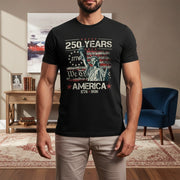 Custom Photo T-Shirt with Statue of Liberty & American Flag 250 Years main product photo