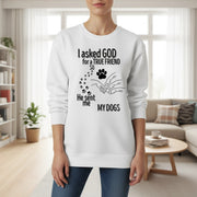 Custom Personalized Hoodie with I Asked God for a True Friend Design main product photo