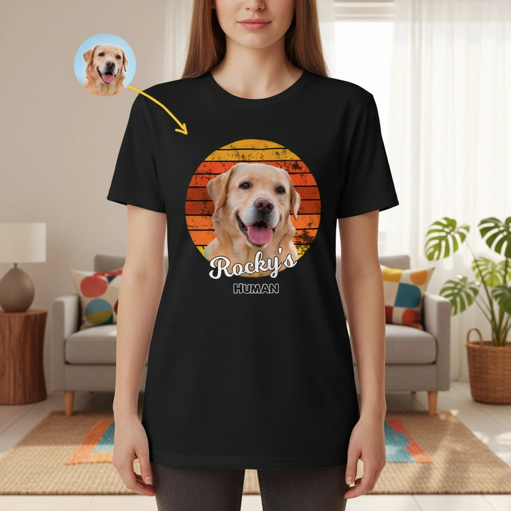 Vintage Retro Sunset Dog T-shirt main product photo
