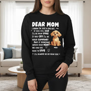 Custom Personalized Hoodie with Dear Mom Dog Message main product photo