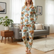 Custom Photo Upload Pajamas with Mint Checkered Pattern main product photo