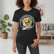 Human Belongs To Dog Cat Custom Photo Pet Backside Shirt main product photo