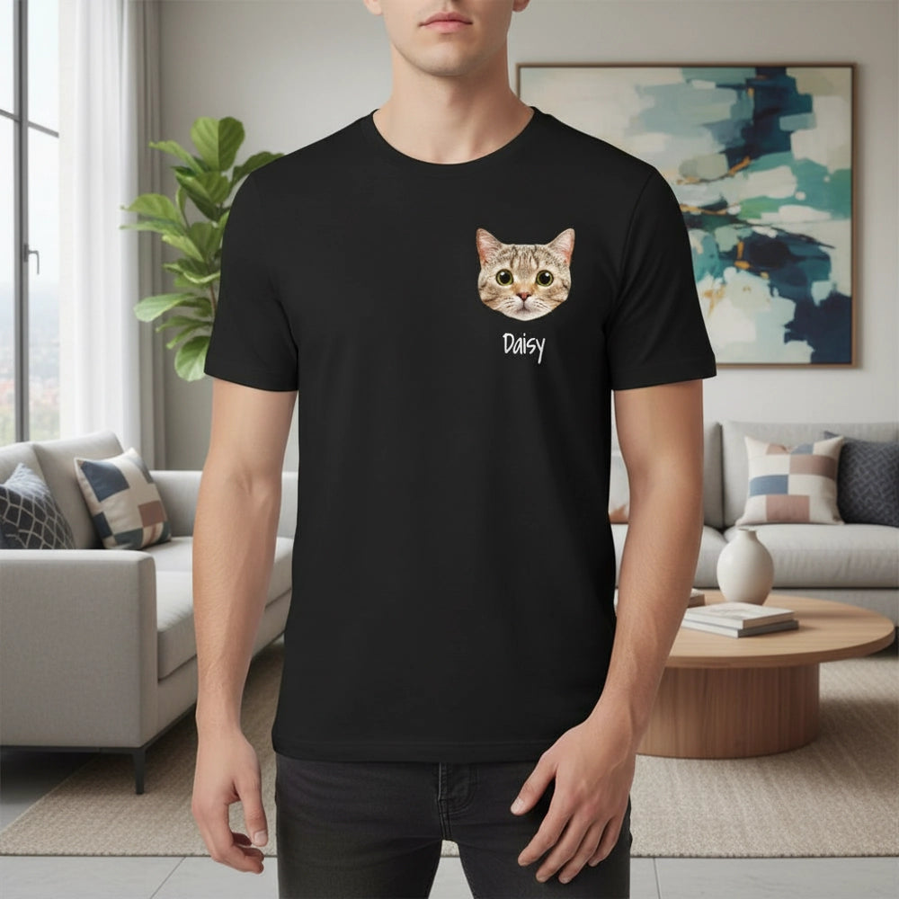 Custom Photo Upload Hoodie with Cat Face main product photo
