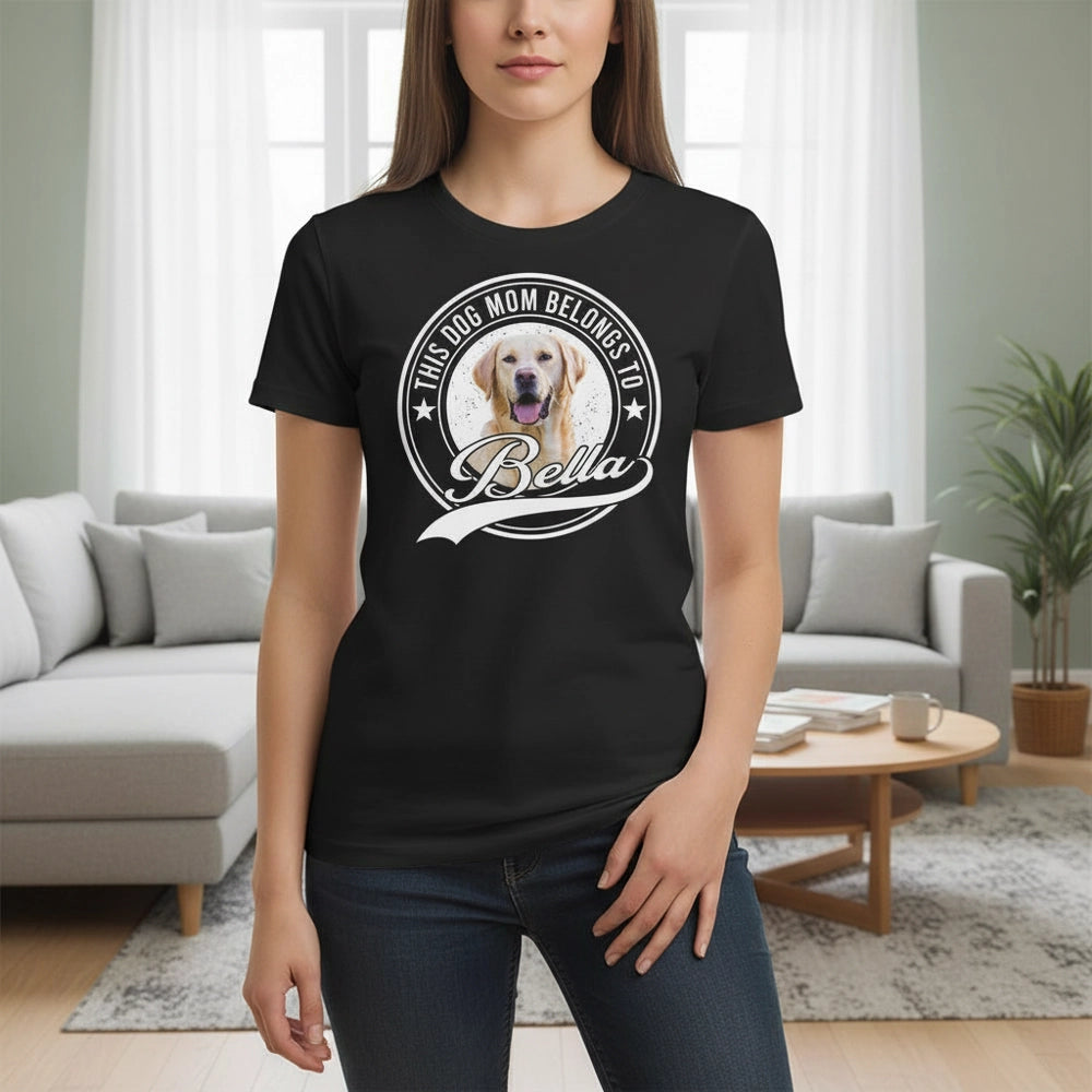 This Human Belongs To Dog Cat T-Shirt main product photo