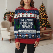Custom Personalized Pug Sweater This Is My Ugly Christmas Sweater main product photo