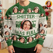 Custom Photo Upload Shitter Was Full Christmas Sweater main product photo