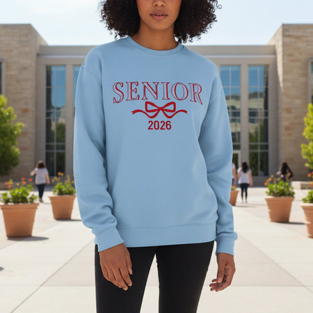 Custom Personalized Senior Sweatshirt with Bow Design main product photo