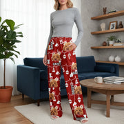 Custom Photo Upload Christmas Pajamas with Dog & Festive Ornaments main product photo