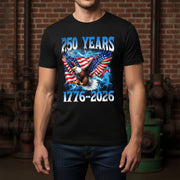 Custom Photo Upload Hoodie with 250 Years Eagle & American Flag main product photo