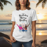 Custom Personalized Beaches Booze Besties T-Shirt with Beach Friends main product photo