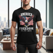 Custom Photo T-Shirt with Eagle and American Flag America Freedom main product photo