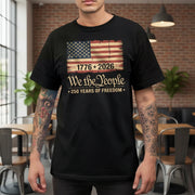 America 250th Birthday US Flag 250 Years We The People Dark Shirt main product photo