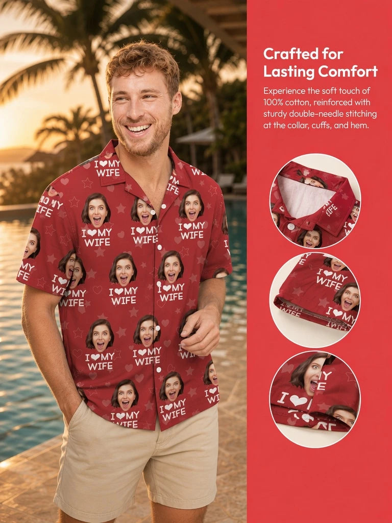 Custom Photo I Love My Girlfriend Boyfriend Hawaii Shirt Valentines Gift For Him Her Husband Wife HA75 895044 BB4T2