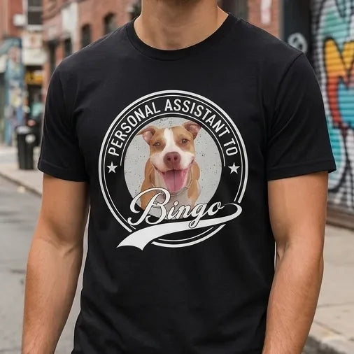 Custom Personal Assistant Dog Cat Pet T-Shirt — Gift for Pet Lovers V4FYQ