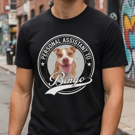 Custom Personal Assistant Dog Cat Pet T-Shirt — Gift for Pet Lovers V4FYQ